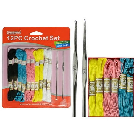 Familymaid 23698 1.5 mm Crochet Set, 12 Piece - Pack of 96