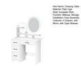 thumbnail image 7 of Vanity Table with Lighted Mirror & Drawers European white dressing table with 3-color dimmable LED mirror,Features 4 large drawers & 3 open shelves for ample storage., 7 of 7