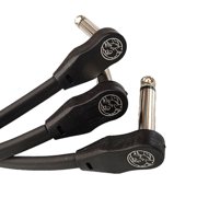 Pig Hog PHLSK6BK Lil Pigs Low Profile 6 in. Patch Cables - 4 Pack - Black