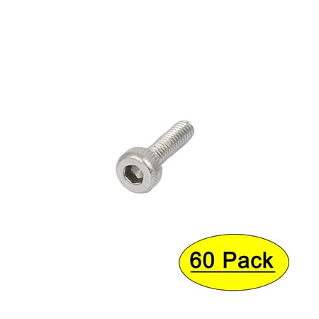

Uxcell M1.4 x 5mm Thread 304 Stainless Steel Hex Socket Head Cap Screw DIN912 (60-pack)
