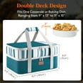 thumbnail image 5 of Lifewit Double Decker Insulated Casserole Carrier for Hot or Cold Food, Casserole Dish Carrying Case, Lasagna Holder for Potluck Parties/Picnic/Cookouts, Fits 9"x13" Baking Dish, Green, 5 of 9
