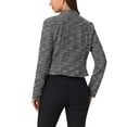 thumbnail image 3 of INSPIRE CHIC Women's Tweed Shrug Top Long Sleeve Open Front Elegant Cropped Cardigan Black 2XL, 3 of 6