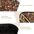 thumbnail image 5 of FORMRS Makeup Bag Travel Cosmetic Organizer for Women Fold Flat Zipper Pouch with Handle, Yellow Floral, 5 of 8