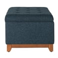 thumbnail image 5 of HomePop Oversized Square Storage Ottoman with Wood Apron, Multiple Colors, 5 of 11
