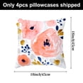 thumbnail image 2 of Set of 4 pillow cases Peony summer watercolor pollen red decorative pillow cases - style:style3;, 2 of 5