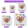 thumbnail image 5 of Peace Love Pride Doberman Pinscher with Rainbow Sunglasses LGBT LGBTQ+ Cutout Transfer Sticker Doberman Dog Lover Gifts Transparent Decal Art Decor - 01004, 5 of 5