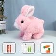 thumbnail image 5 of HUASHENG Plush Electric Little White Rabbit Simulation Pet Can Walk Move Its Mouth Shake Its Ears Long Hair Rabbit Pet Toy, 5 of 5