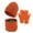 Orange, variant on Couples Winter Outdoor Warm Hat Scarf Gloves Three Piece Striped Knitted Pile Set for Cold Weather