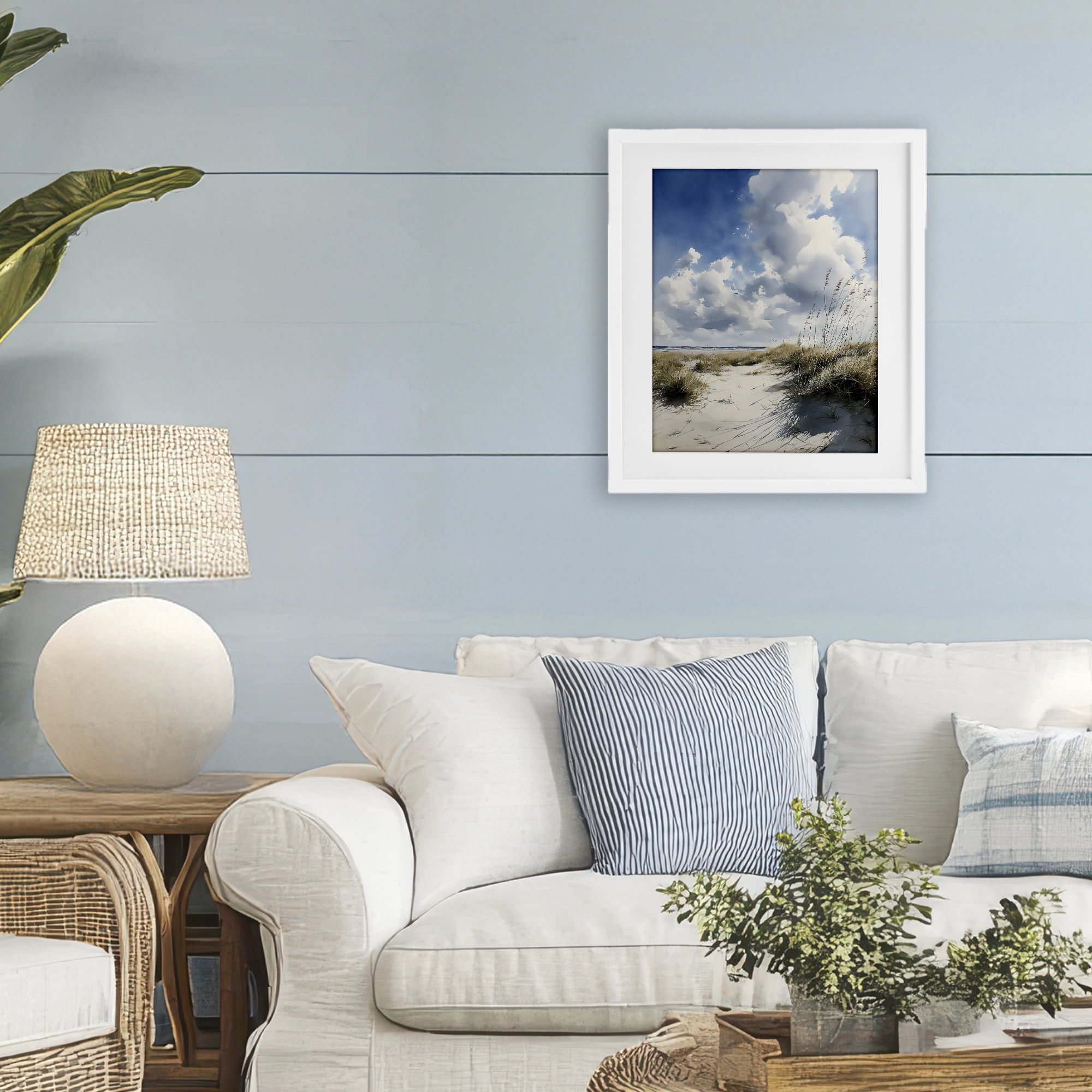 Stupell Industries Dunes In The Sunshine White Framed Print Under Glass, design by Franklyn Gregory
