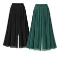 thumbnail image 2 of Women's Large Loose Wide Leg Pants Pleated High Waist Chiffon Pants Casual, 2 of 3