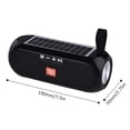 thumbnail image 4 of Worallymy Altavoz inalámbrico Bluetooth 5.0 Caja de sonido con energía solar Radio recargable Altavoz de mano Negro Worallymy JD735802824, 4 of 7