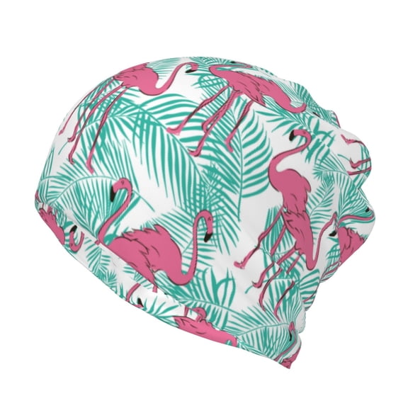 Vsdgher Flamingo Slouchy Beanie Hat for Men/Women, Skull Cap Chemo Cap Night Sleeping Cap