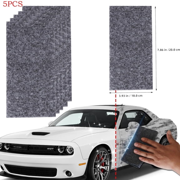 5pack Nano Sparkle Cloth Car Scratch Remover, Advanced Nanotechnology, Nanosparkle Cloth for Car Scratches Reusable Repair and Buffer Safe for All Cars and Colors