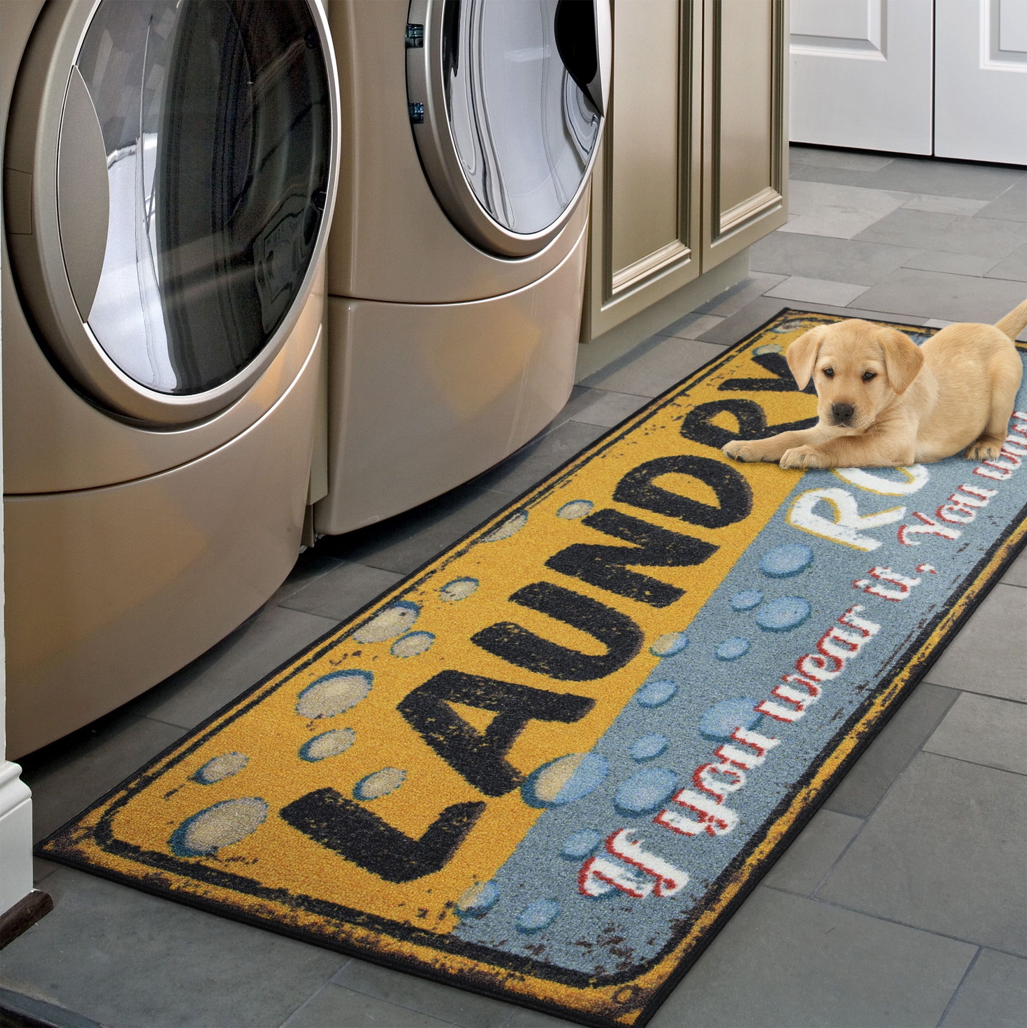 Details about   LAUNDRY RUNNER RUG Room Decorative Carpet Printed Navy Blue 20 X 59 OTTOMANSON 