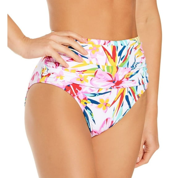 Women's Bleu Rod Beattie B21915 Beachy Keen Shirred High Waist Swim Bottom (Multi 12)