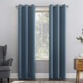 thumbnail image 1 of Sun Zero Panneau de Rideau Occultant à Illets, Économie d'Énergie, 40 Pouces" X 63 Pouces", Bleu Denim, 1 of 5