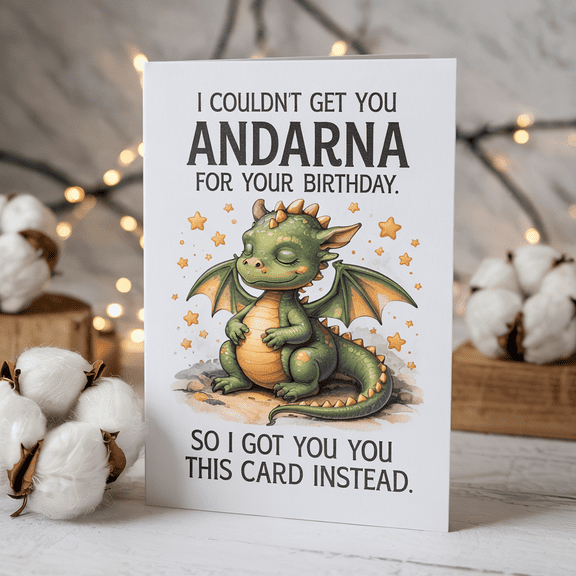 Adorable Dragon Birthday Card - A Whimsical Greeting for Special Celebrations