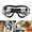 Clear, variant on NAMSAN Dog Goggles Medium to Large Dog UV Sunglasses Windproof Anti-Dust Antifog Pet Dog Glasses Outdoor Protection, Medium Size Dogs Sunglasses with Elastic Straps, Black