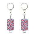 thumbnail image 2 of Goofa Daisies Flowers Printed Rectangular Metal Keychain Bag Charm Floral Charm for Purse Keys Metal Keyring Gift for Women Accessories, 2 of 7