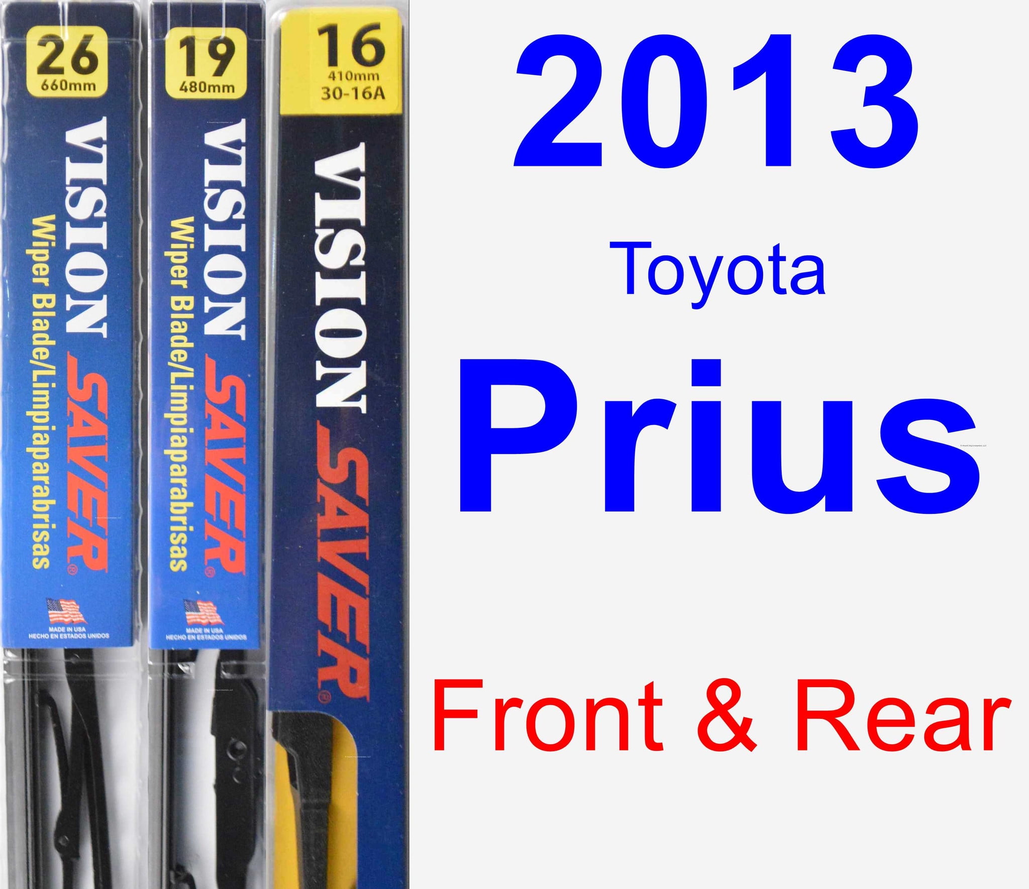 prius wiper blade size