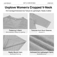 thumbnail image 5 of Uvplove Women's Cropped V-Neck Knit Cardigan Button Lightweight Soft Hollowed-Out Textured Shrug,Light Grey,L, 5 of 6