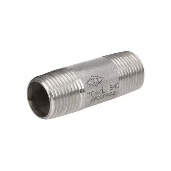 Smith Cooper 4810578 Stainless Steel Swage Nipple - 1.25 in. 1.25 Dia. x 2.5 in.