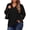 01 Black, variant on Women's Plus Size Tops V Neck Long Sleeve Knit Tops for Women Fall Blouses Sweaters Decorative Button Cuff XL-5XL