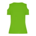 thumbnail image 6 of Giftesty Blouses for Women Dressy Casual Women Summer Sexy T- Shirt Cold Shoulder Pullover Blouse V-Neck Short Sleeve Solid Tops, 6 of 9