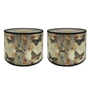 Royal Designs, Inc. Custom Handmade Hardback Shade, 10in, Butterfly - 2 Pk