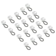 Ashata 20pcs Flexible Spring Waist Extending Buttons Collar Expanders for Shirt Collar Jeans , Collar Extender, Expanding Button