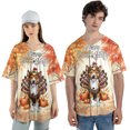 thumbnail image 4 of Happy Thanksgiving Basenji Turkey Costume Pumpkins Autumn Leaves All Over Print 3D Baseball Shirt African Barkless Dog Lover Softball Sport - 13014, 4 of 6
