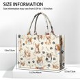 thumbnail image 3 of Large Capacity Tote Bag,Cartoon Corgi Dog and Footprints Handbag Fashion Luxury Tote Bag,15.7"x13"x 5.1" Inches,Laptop Compatible, 3 of 6