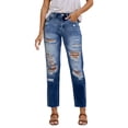 thumbnail image 1 of Vaqueros bootcut elásticos para mujer - Pantalones vaqueros acampanados para vacaciones y outfits informales, 1 of 6