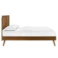 thumbnail image 4 of Modway Alana Queen Modern Wood Platform Bed with Splayed Legs in Walnut, 4 of 10
