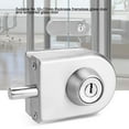 thumbnail image 6 of Glass Door Lock, 10~12mm Stainless Steel Glass Door Lock with Keys Open/Close Home Hotel Bathroom Use, 6 of 8