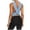 *Light Blue, variant on VBVC Women's Criss Cross Back Ribbed Tank Tops , Ladies' Sleeveless Yoga Athletic Shirts , Breathable Cropped Gym Running Tops For Women,Light Blue,S-2XL