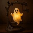 thumbnail image 3 of Ghost Swing Night Lights with Warm Glow, 3D LED Night Light Desktop Bookshelf Halloween Decor, Light Up Halloween Accessories, for Bedroom Study Room, Readers, 3 of 7