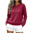 thumbnail image 3 of CBASIHI Womens Sweaters Casual Crew Neck Long Sleeve Pullover Fall Knit Tops M, 3 of 6