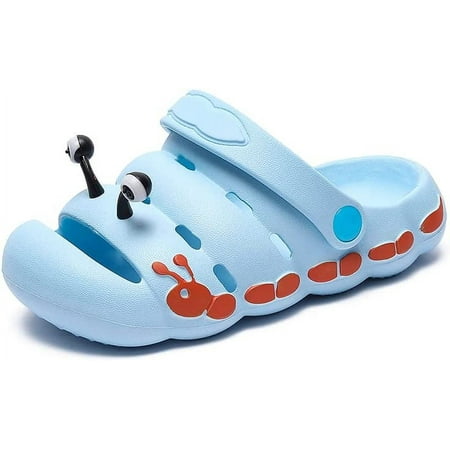 

KAQ Kids Cute Caterpillar Garden Clogs Sandals Boys Girls Summer Slip On Slipper Slides Lightweight Outdoor Children Beach Play Shoes
