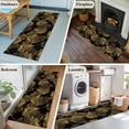 thumbnail image 5 of 2'x6' Rug Runners for Hallways Kitchen, Yellow Black Leaves Non Slip Entryway Beside Floor Carpet Runner, Vintage Abstract Art Botanical Washable Laundry Room Bedroom Throw Rugs Mat for Family Pet, 5 of 8