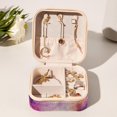 thumbnail image 6 of Galactic Planet Square Travel Jewelry Box Earring Necklace Bracelet Holder Organizer Stand Display Case Decorative Storage Box, 6 of 6