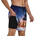 thumbnail image 3 of Gaeub Lantern On Snow With Christmas Mens Swim Trunks Stretch Beach Shorts Quick Dry for Men Swim Shorts Swimwear with Pockets- Large, 3 of 9