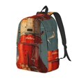 thumbnail image 1 of Easygdp Rusty Rocket Launch for Durable Canvas Laptop Backpack - Adjustable Shoulder Strap, Large Capacity, Fits 15-17in Laptops, for School, Work, Travel-Medium, 1 of 5