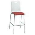 thumbnail image 1 of KFI JIVE Barstool, Lipstick Vinyl Seat, White Back, 1 of 3