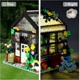 thumbnail image 3 of WAAYEE Flower House Building Mini Set with LED, City Street View Greenhouse Building Blocks, Gift for Friends and Building Fans (579 Pcs), 3 of 8