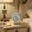 Blue, variant on Cute House Shaped Mini Desk Fan - Rechargeable Individual Fan with Animation Plan for Home Office Bedroom