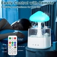 thumbnail image 5 of Diffuserlove Mushroom Humidifier Cloud Diffuser Raindrop Sound Humidifier Waterfall Light 450ml With Remote Control 7 Colors Suitable for Bedroom and Study Room, 5 of 9
