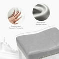 thumbnail image 4 of 24" Backless Bar Stools, Set of 4 Counter Height Bar Stools, Leather Saddle Counter Stool, Gray, 4 of 8