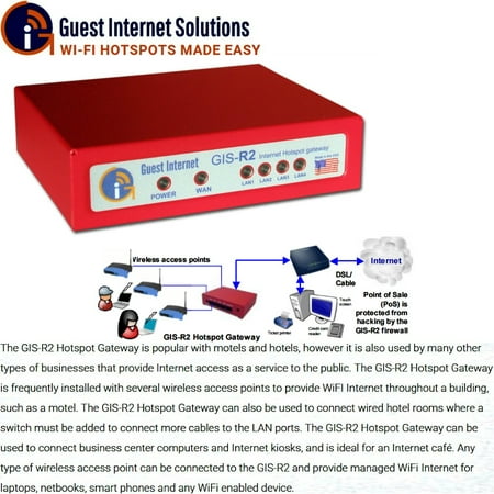 GIS-R2 Internet access gateway WiFi Hotspot up to 50 users 4-port (Best Access Point For Business)