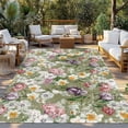 thumbnail image 2 of Sage Green Botanical Outdoor Rug for Patio/Deck/Porch, Non-Slip Large Area Rug 5 x 7 Ft, Spring Floral Summer Botanical Vintage Indoor Outdoor Rugs Washable Area Rugs, Camping Rug Carpet Runner, 2 of 8
